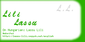 lili lassu business card